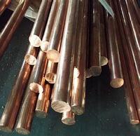 China  Flat C11000 C10200 C17200 Copper Rod Smooth Cathode Copper 99.99% Cooper Bar Rod 