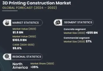 By 2032, the global 3D printing construction market will reach $103.9 billion powder bed printing插图1